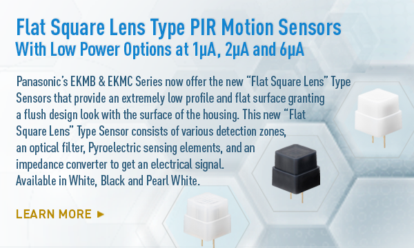 Flat Square Len PIR Sensors